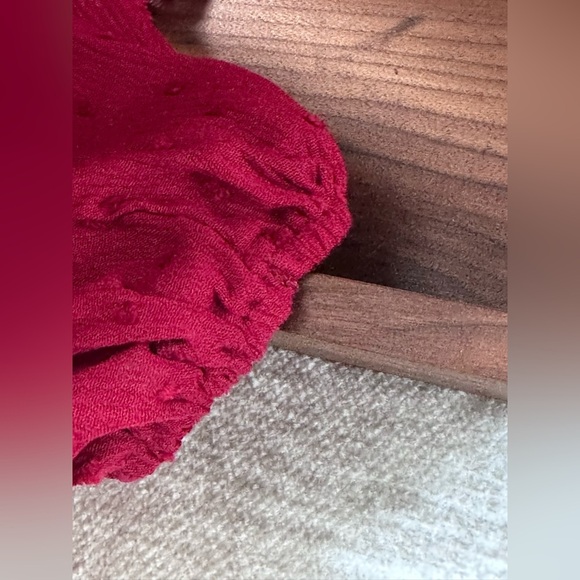 Oddi burgundy crochet detail tunic top - Picture 3 of 10